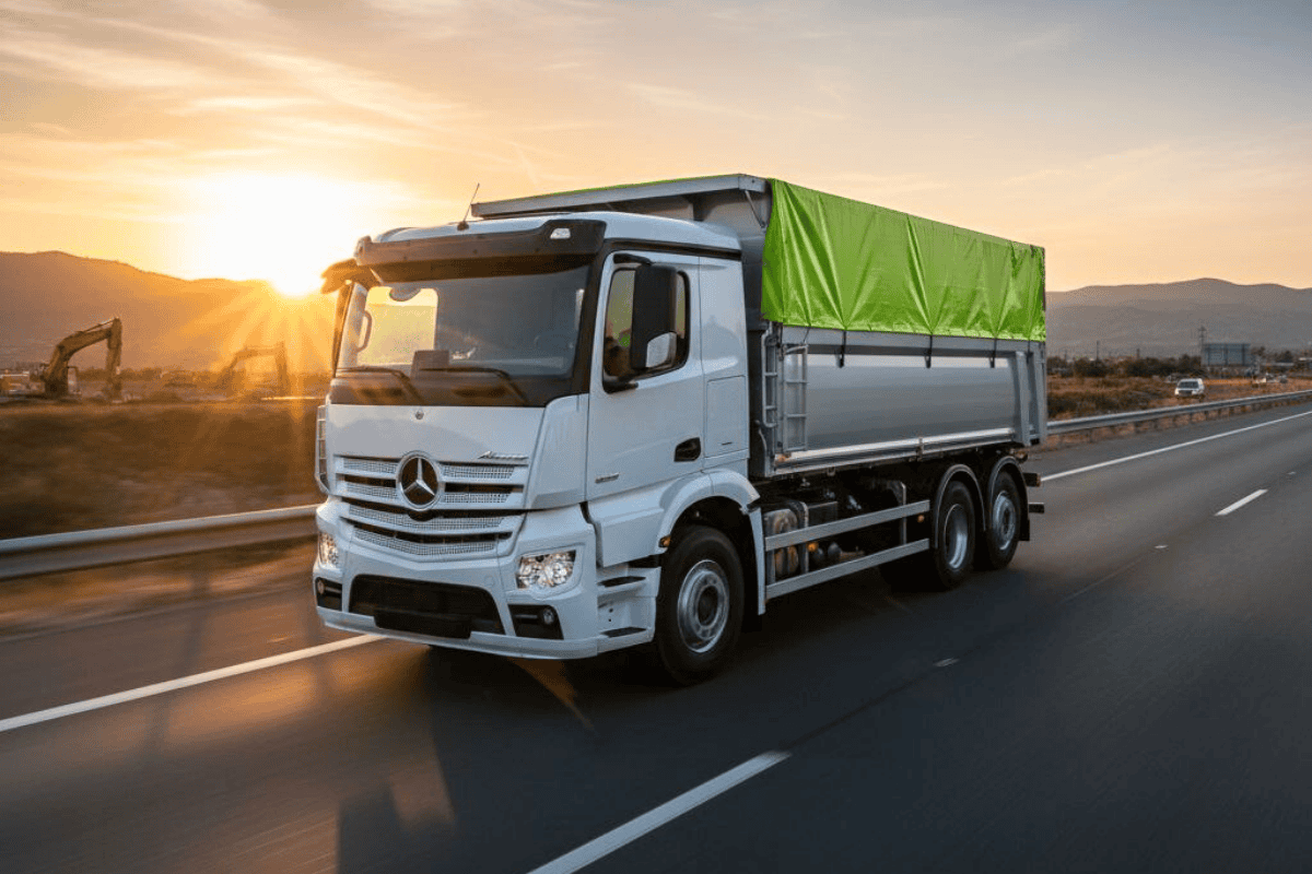 Flotte de camions équipés de bâche pour camions et remorques par Atlas Bâches